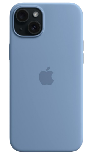 Apple silicone case with MagSafe iPhone 15 (Original Quality) Winter Blue